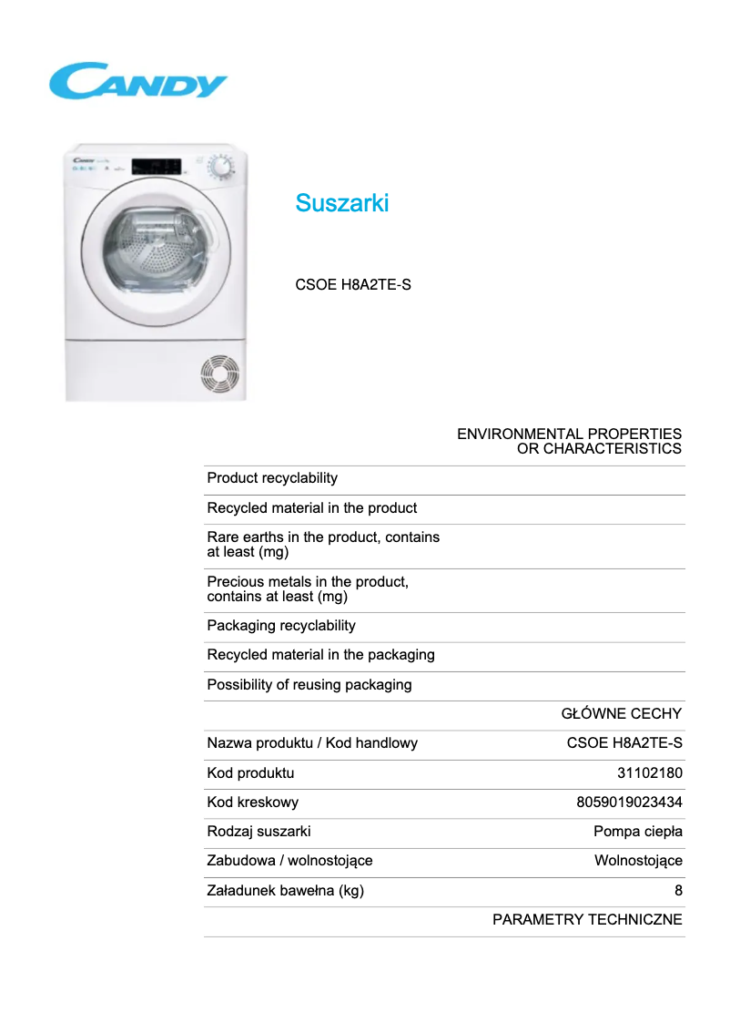 Imagen de la primera página del manual del dispositivo CSOE H8A2TE-S