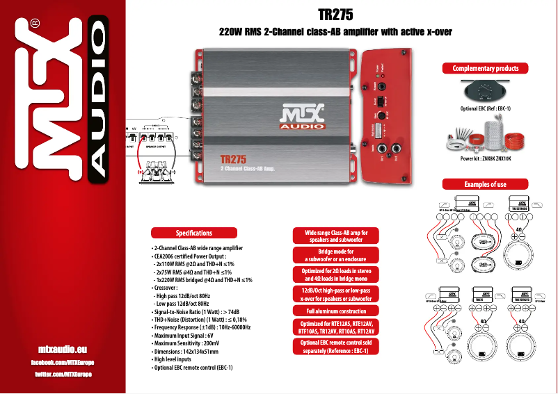 Imagen de la primera página del manual del dispositivo TR275