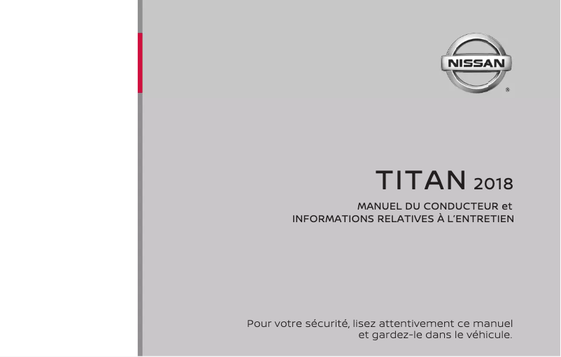 Página nº 1 - Manual de usuario Nissan Titan (2018)