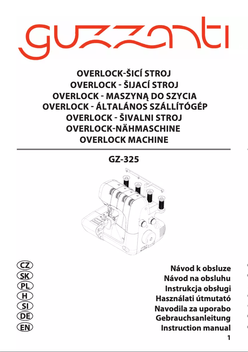 Imagen de la primera página del manual del dispositivo GZ 325