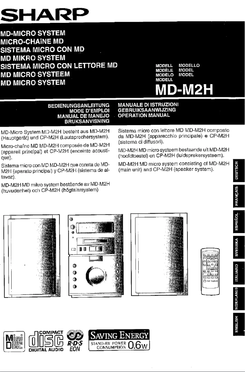 Página 1 del manual Manual de usuario Sharp MD-M2H