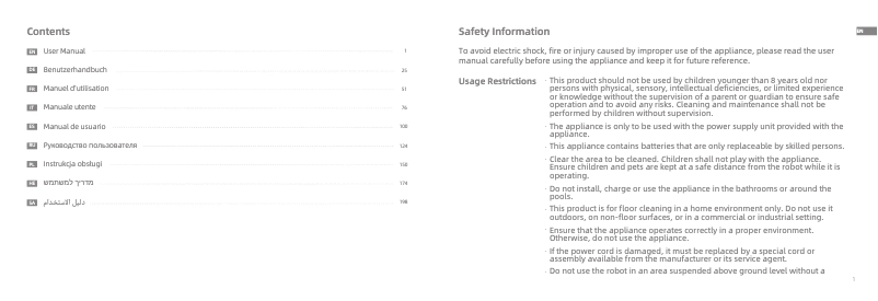 Imagen de la primera página del manual del dispositivo L10 Ultra