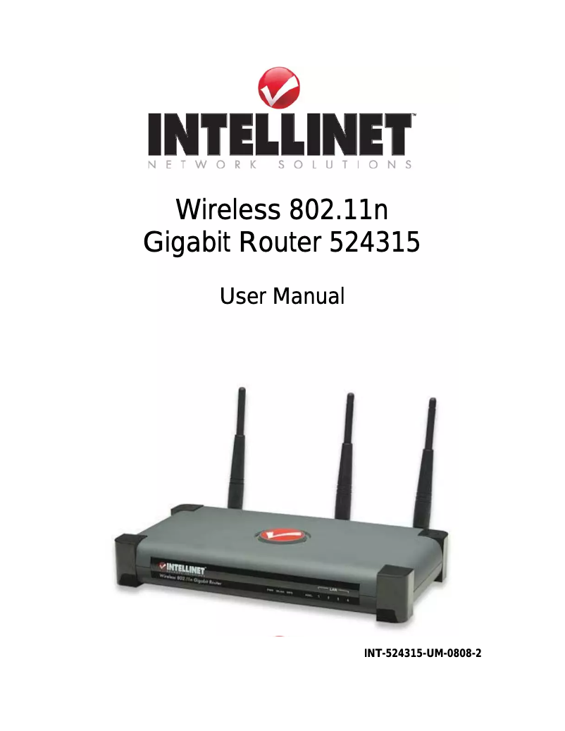 Página nº 1 - Manual de usuario Intellinet Wireless Gigabit Router 524315