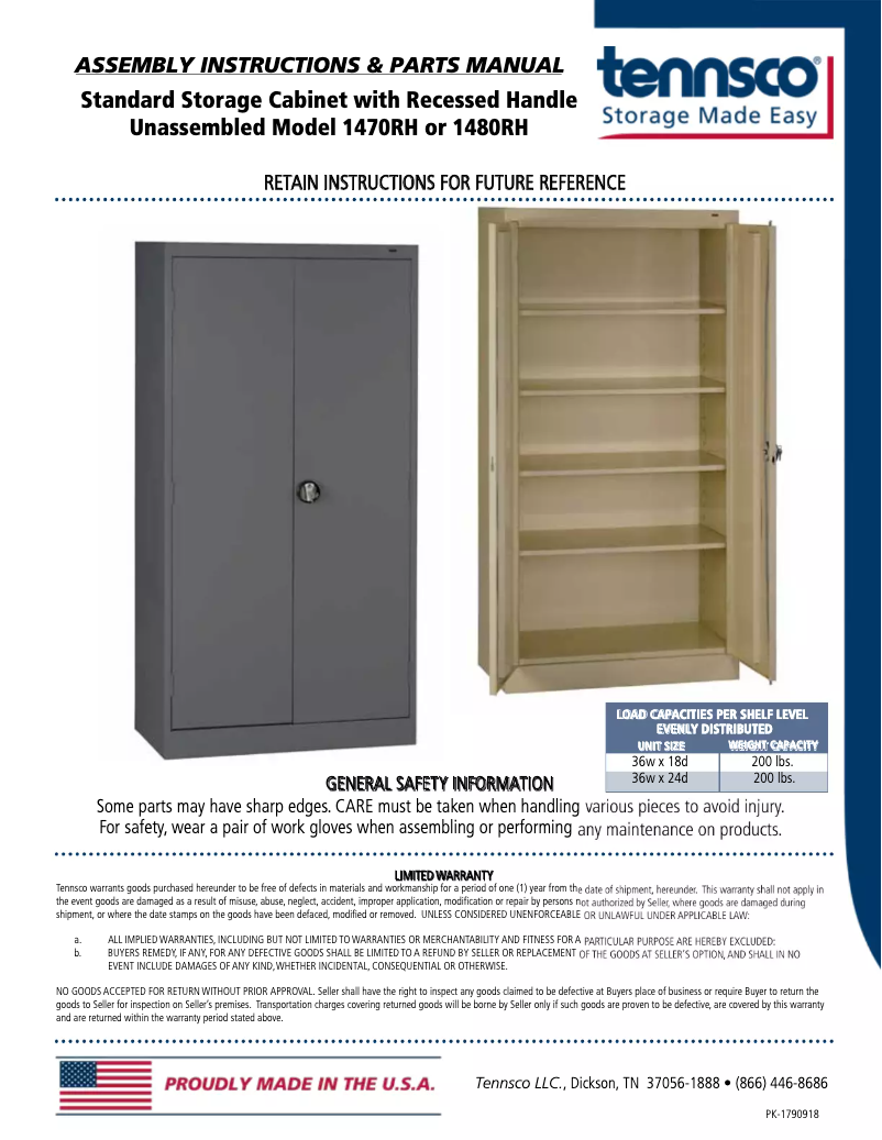 Imagen de la primera página del manual del dispositivo 1470RH