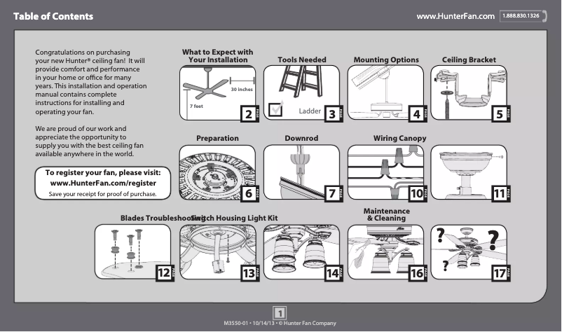 Página 1 del manual Manual de usuario Hunter Rockledge