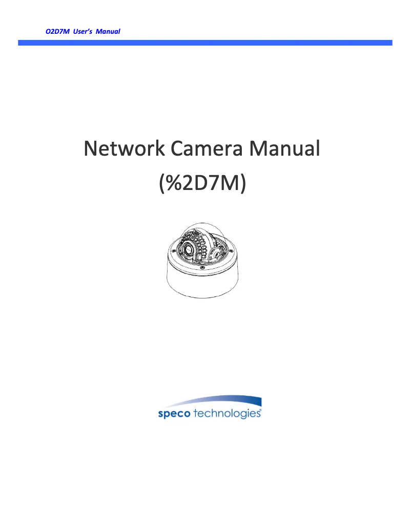 Página 1 del manual Manual de usuario Speco Technologies O2D7M