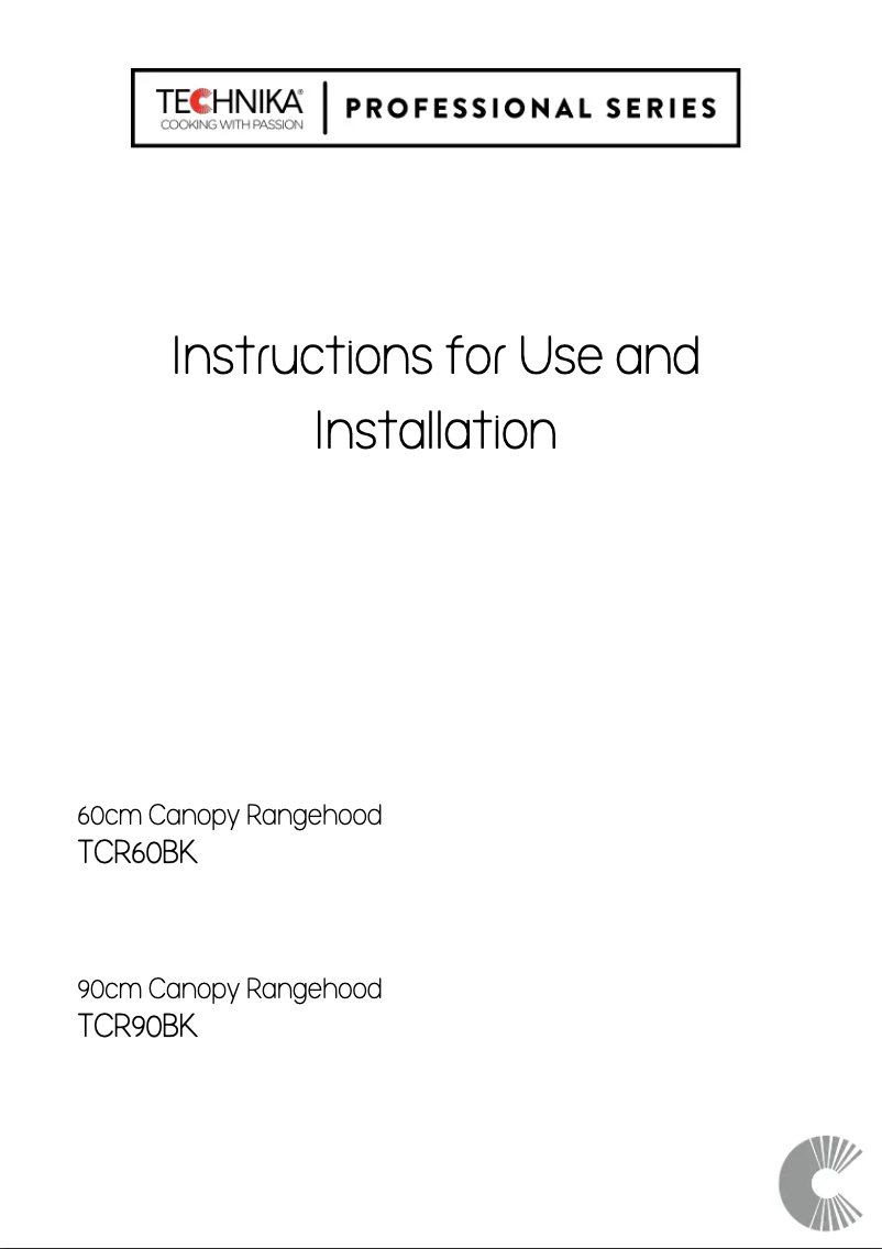 Imagen de la primera página del manual del dispositivo TCR60BK
