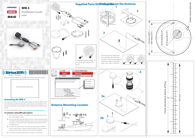 Página 1 del manual Manual de usuario Lowrance WM-3