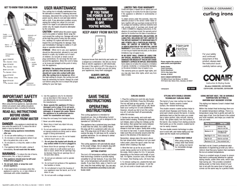 Imagen de la primera página del manual del dispositivo CD701GN
