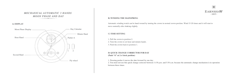 Imagen de la primera página del manual del dispositivo Longitude Moonphase ES-8066-01