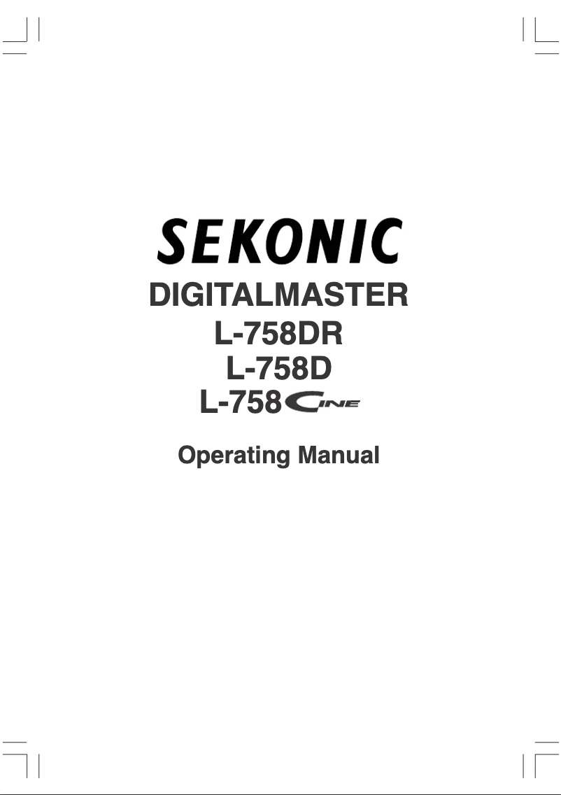 Imagen de la primera página del manual del dispositivo DigitalMaster L-758D