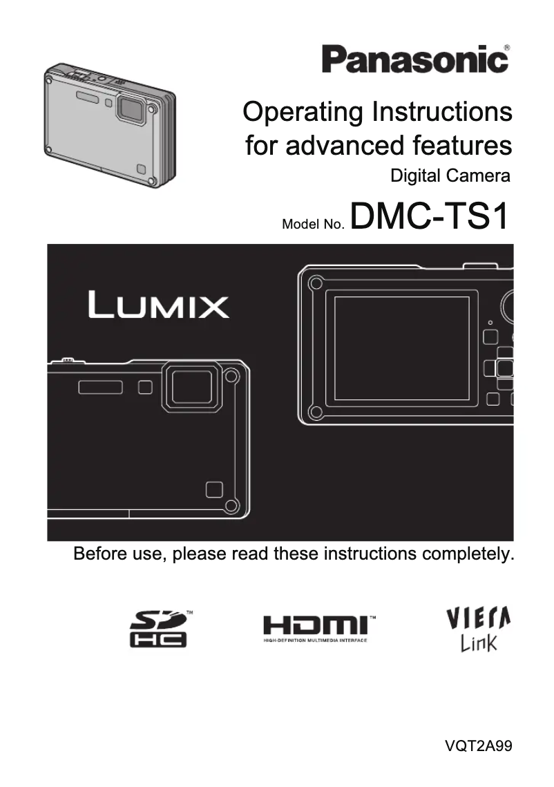 Imagen de la primera página del manual del dispositivo Lumix DMC-TS1