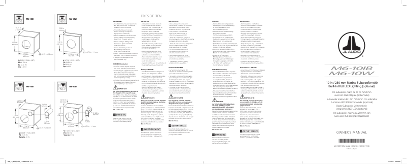 Imagen de la primera página del manual del dispositivo M6-10W