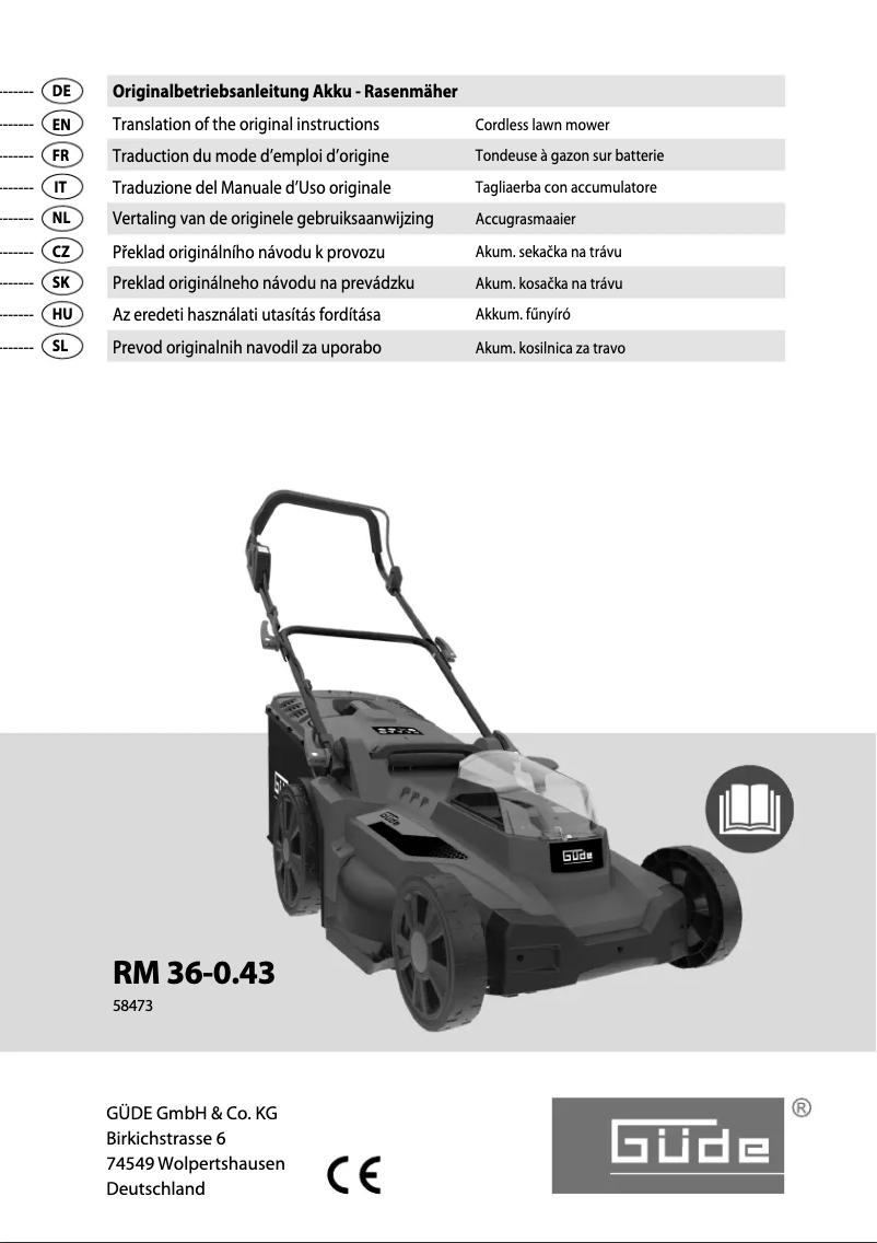 Página 1 del manual Manual de usuario Güde RM 36-0.43