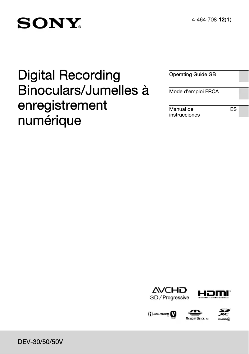 Página 1 del manual Manual de usuario Sony DEV-30