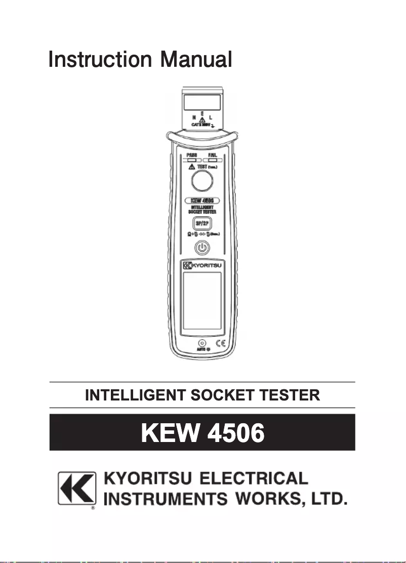 Página nº 1 - Manual de usuario Kyoritsu KEW 4506