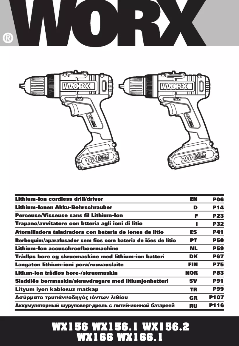 Imagen de la primera página del manual del dispositivo WX156.1