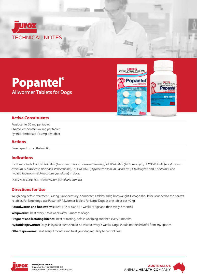 Imagen de la primera página del manual del dispositivo Popantel