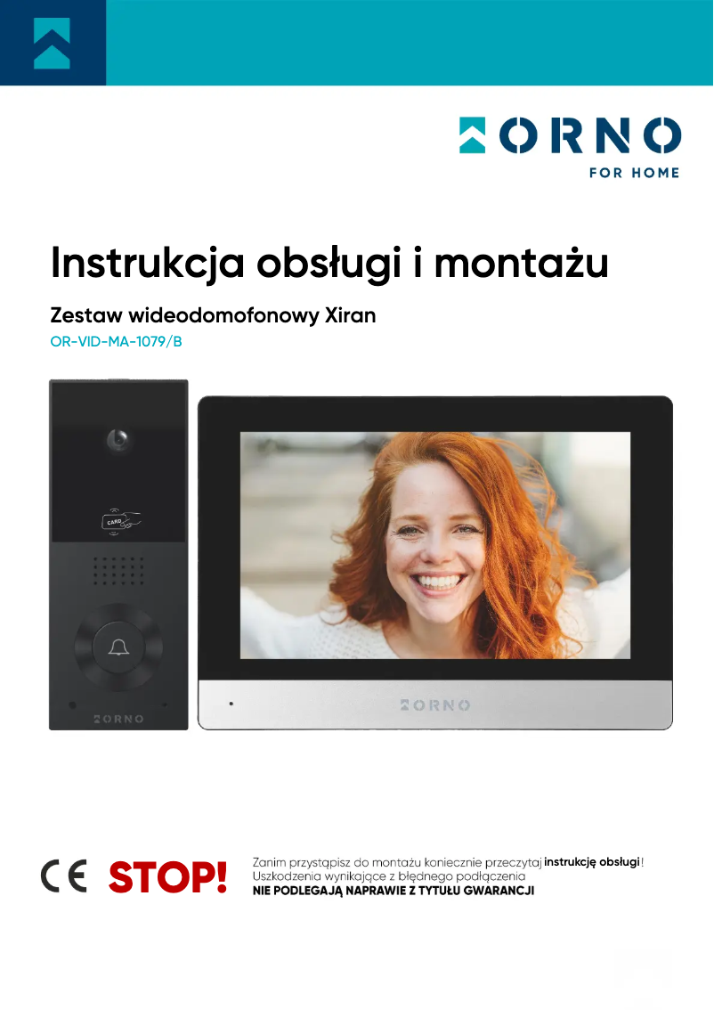 Imagen de la primera página del manual del dispositivo OR-VID-MA-1079