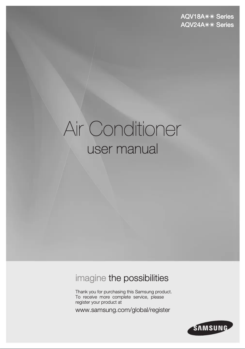 Imagen de la primera página del manual del dispositivo AQV18AWAX