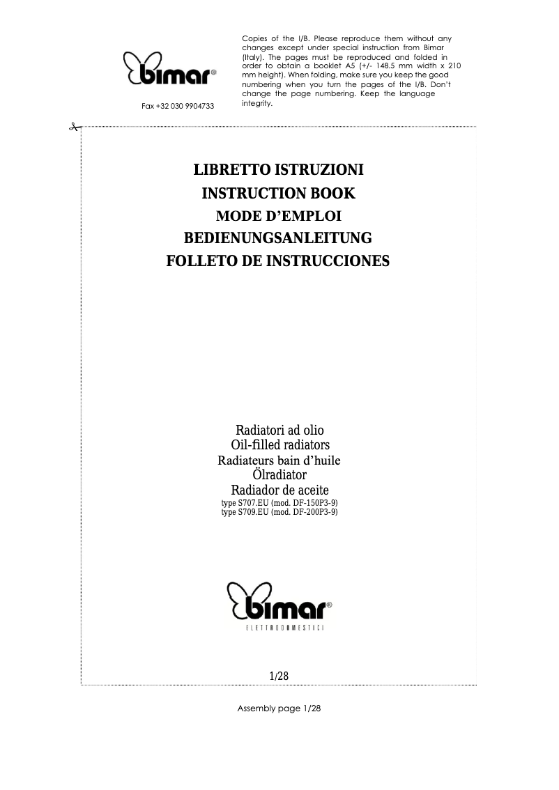 Imagen de la primera página del manual del dispositivo S709.EU