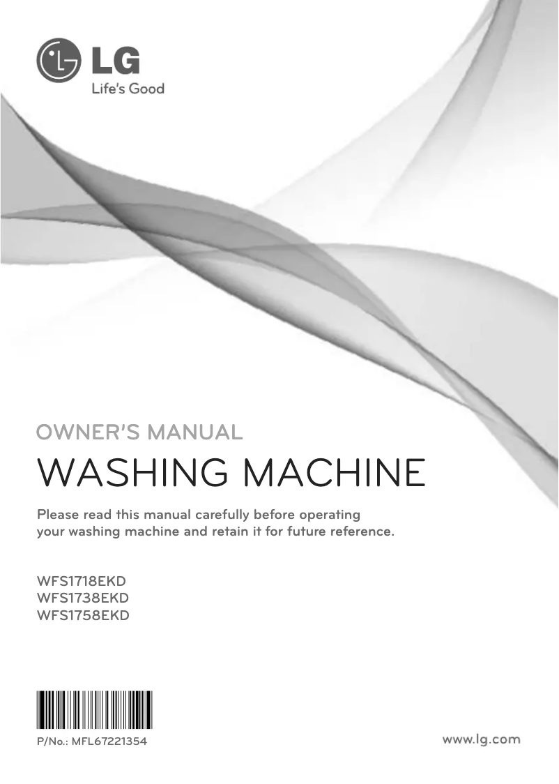 Página nº 1 - Manual de usuario LG WFS1758EKD