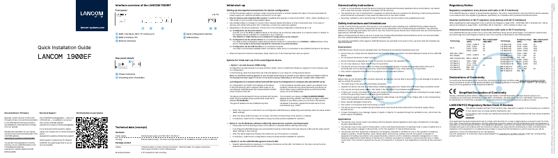 Página 1 del manual Guía de instalación Lancom 1900EF