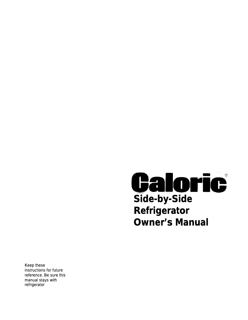 Página 1 del manual Manual de usuario Caloric GSGD21BL
