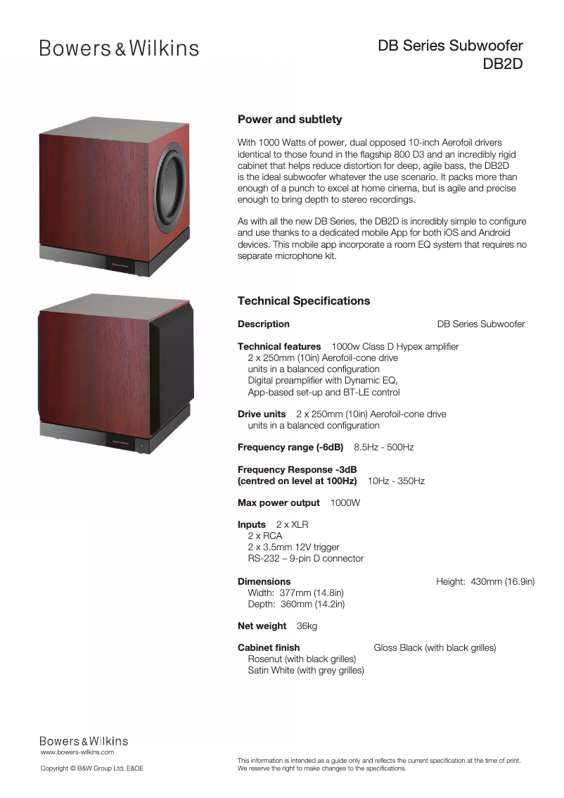 Imagen de la primera página del manual del dispositivo DB2D