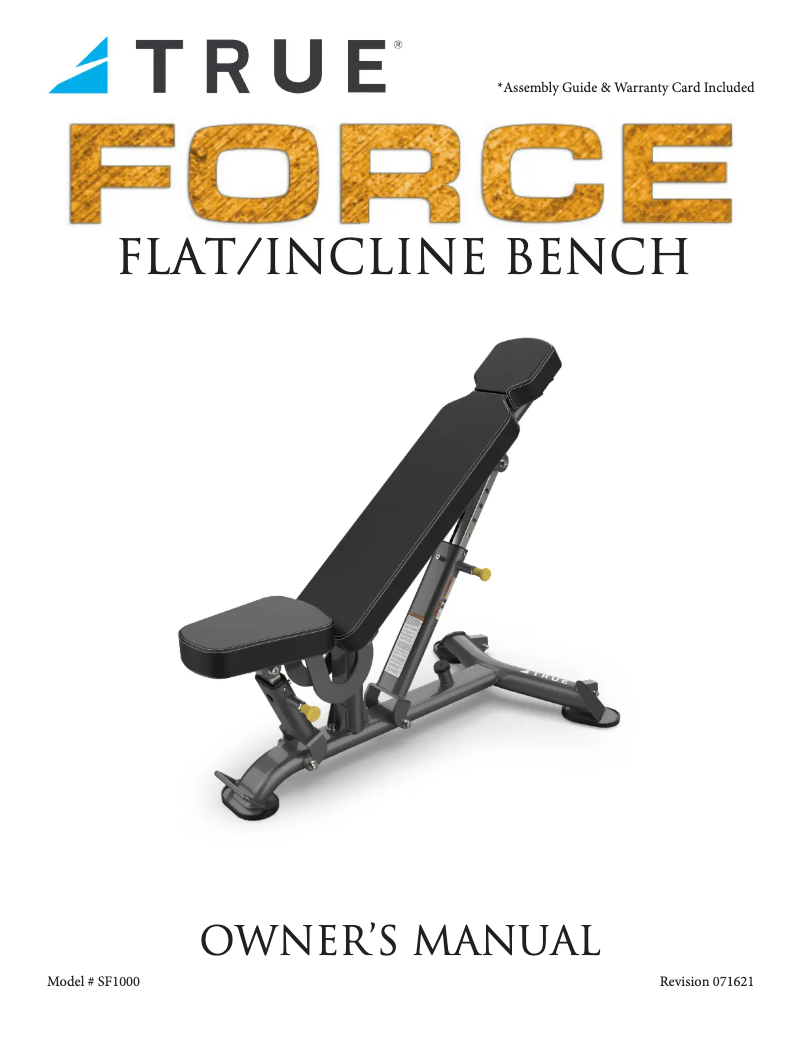 Imagen de la primera página del manual del dispositivo Force SF1000