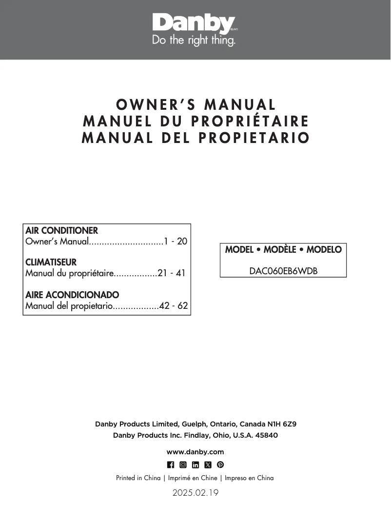 Imagen de la primera página del manual del dispositivo DAC060EB6WDB