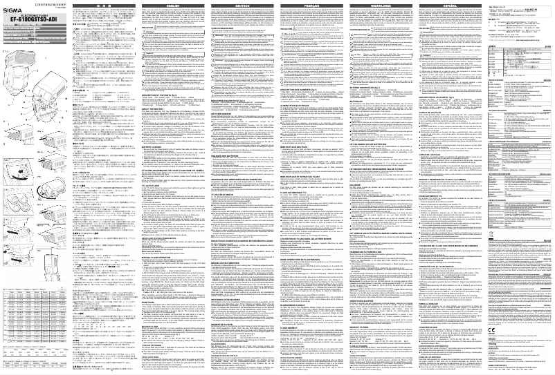 Imagen de la primera página del manual del dispositivo EF-610 DG ST (Sony)