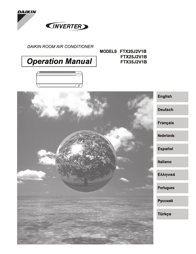 Imagen de la primera página del manual del dispositivo Inverter FTX25J2V1B