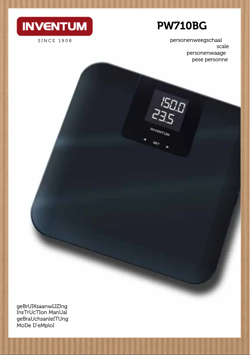 Página 1 del manual Manual de usuario Inventum PW710BG