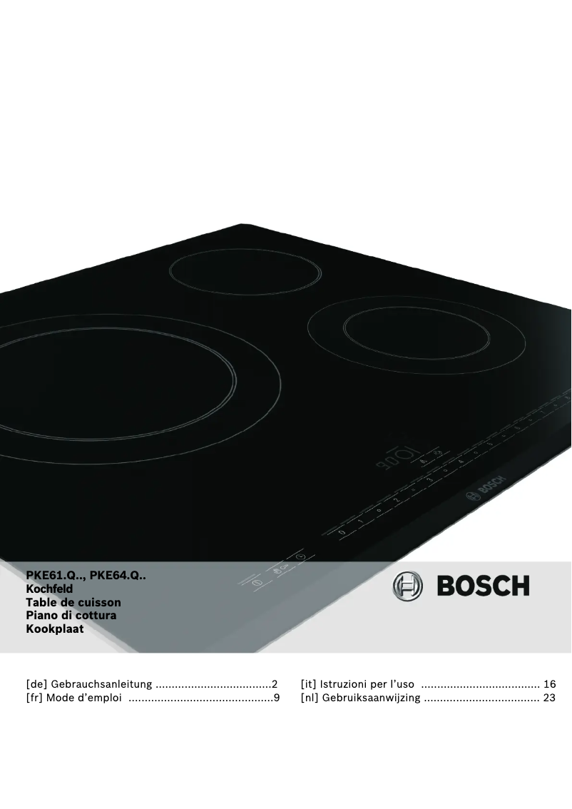 Página nº 1 - Manual de usuario Bosch PKE645Q14E