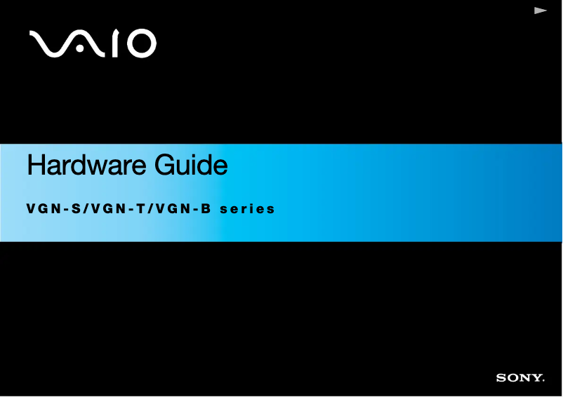 Imagen de la primera página del manual del dispositivo Vaio VGN-S2XRP