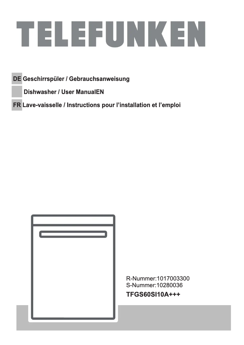 Página 1 del manual Manual de usuario Telefunken TFGS60SI10A++