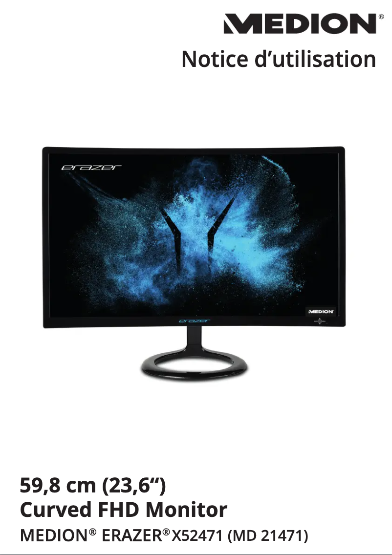 Imagen de la primera página del manual del dispositivo ERAZER X52471 (MD 21471)