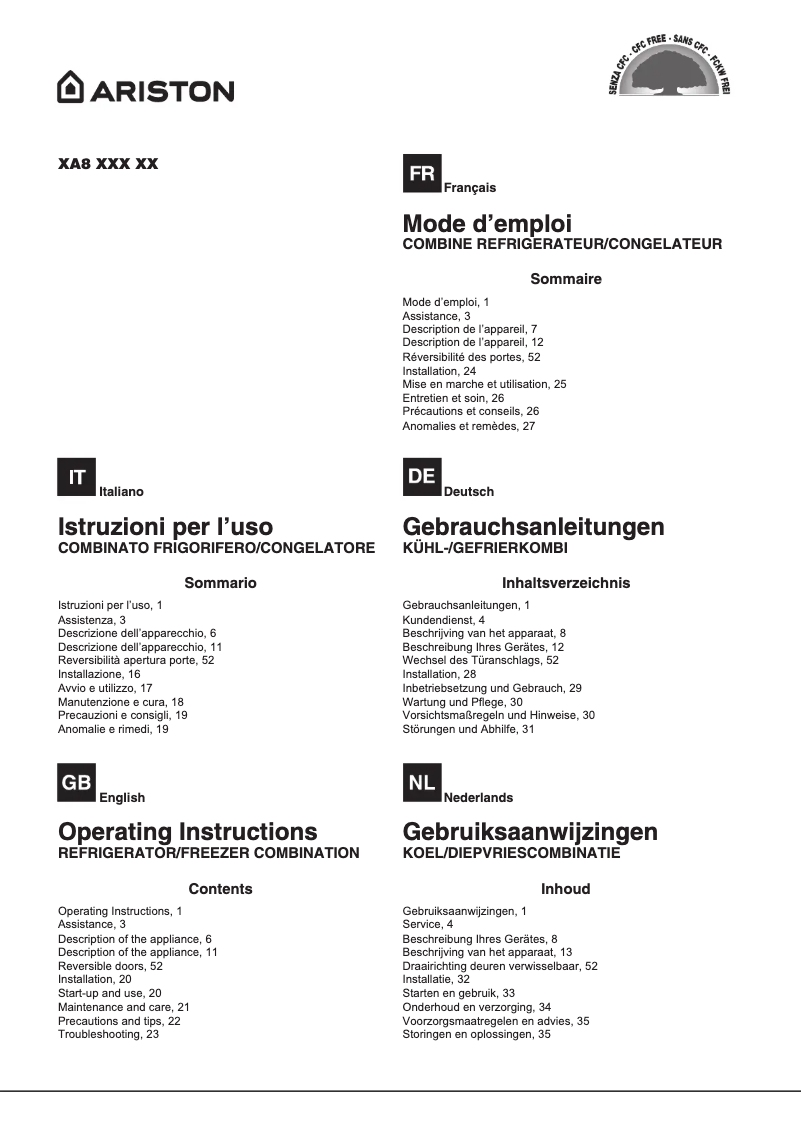 Página 1 del manual Manual de usuario Indesit XI9 T2I W