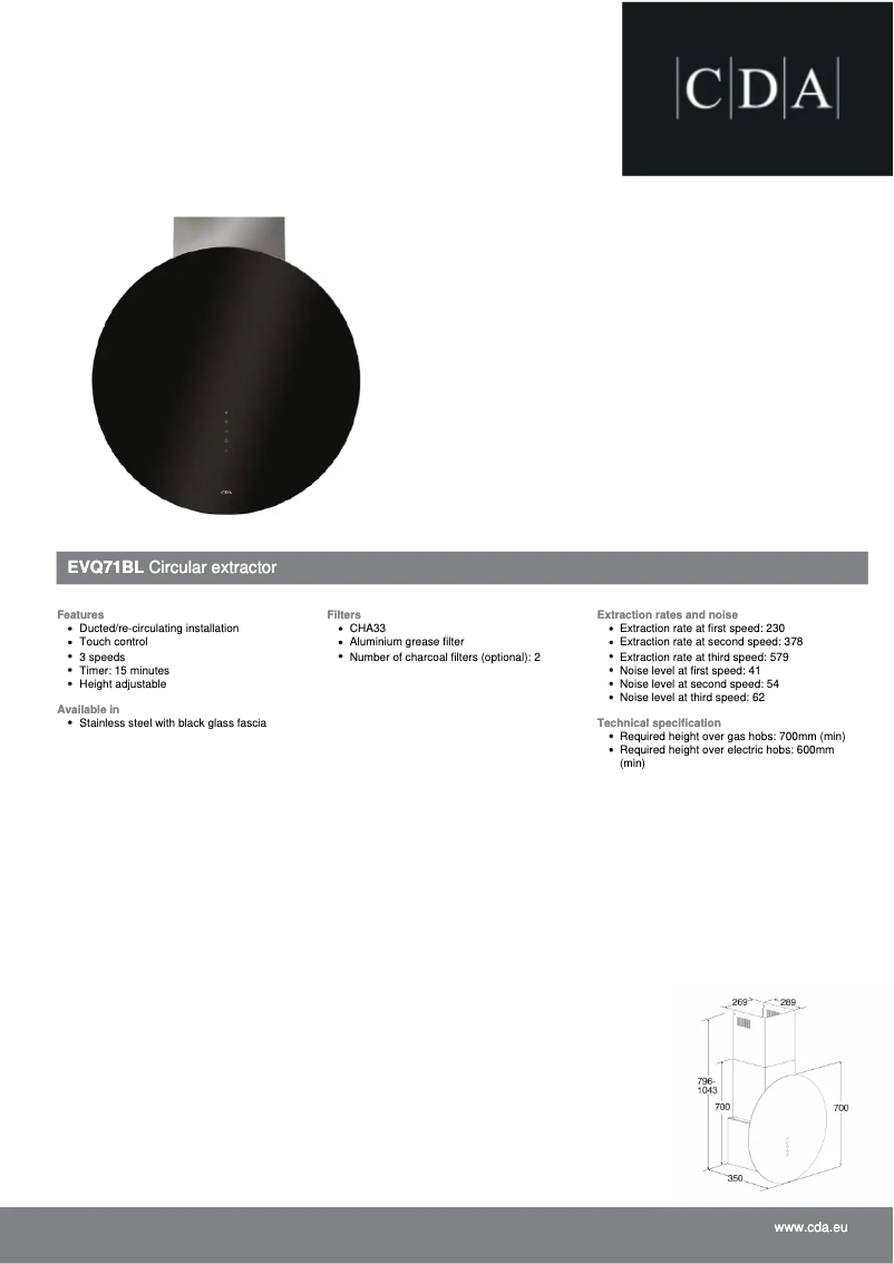 Imagen de la primera página del manual del dispositivo EVQ71BL