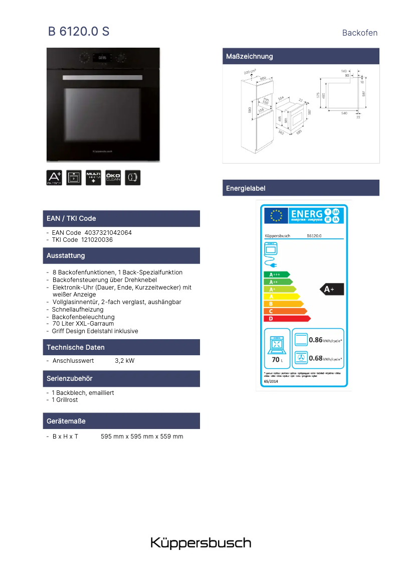 Imagen de la primera página del manual del dispositivo B6120.0S1