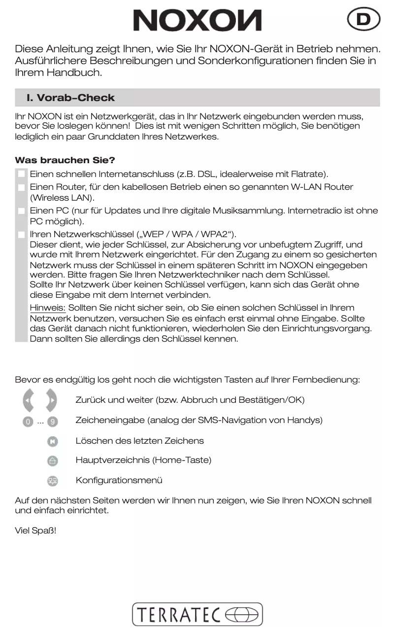 Imagen de la primera página del manual del dispositivo Noxon iRadio 360