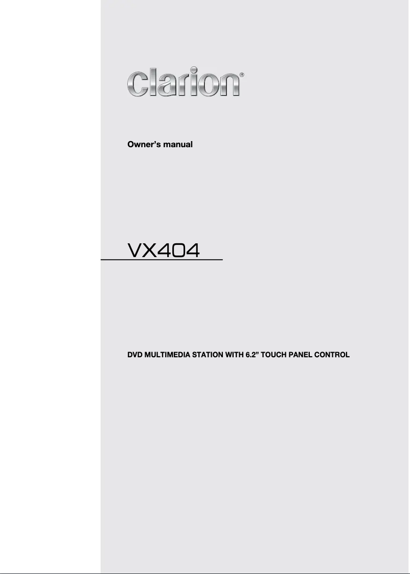 Imagen de la primera página del manual del dispositivo VX404