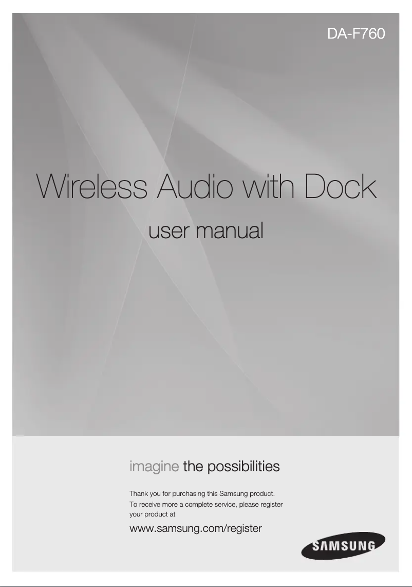Imagen de la primera página del manual del dispositivo DA-F760