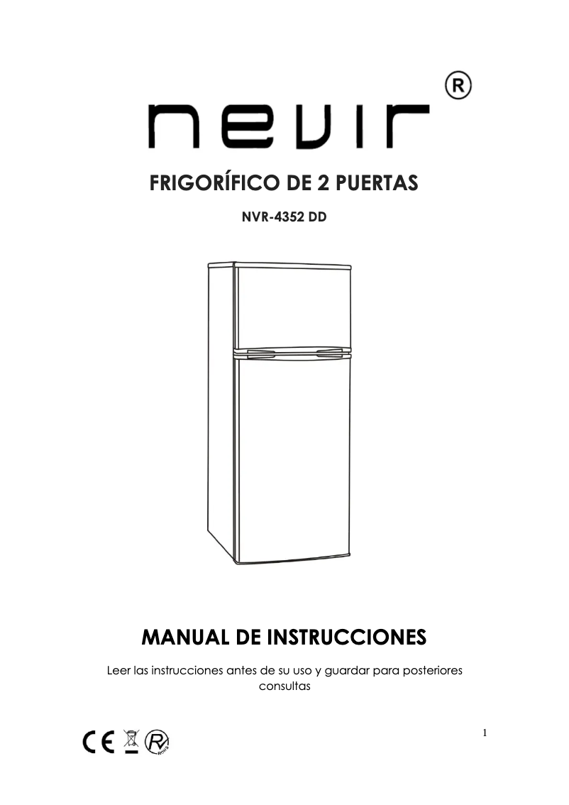 Página 1 del manual Manual de usuario Nevir NVR-4352 DD