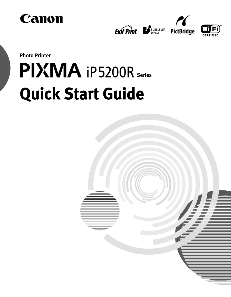 Imagen de la primera página del manual del dispositivo Pixma iP5200R