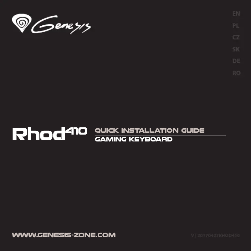 Imagen de la primera página del manual del dispositivo Rhod 410