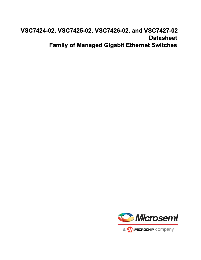 Imagen de la primera página del manual del dispositivo VSC7427