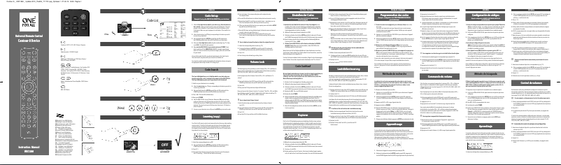 Página nº 1 - Manual de usuario One for all Contour 8 URC 1280