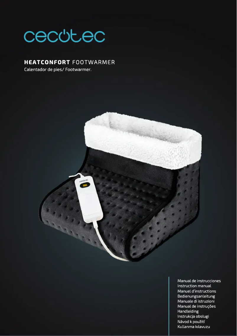 Imagen de la primera página del manual del dispositivo HeatConfort FootWarmer